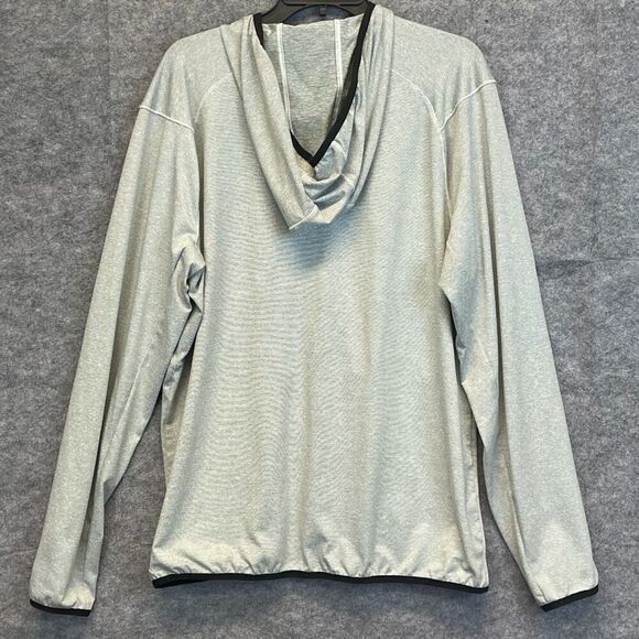 Msx By MICHAEL STRAHAN Jacket Men's Large Light Gray Pinstriped Full Zip Hooded - Picture 10 of 13